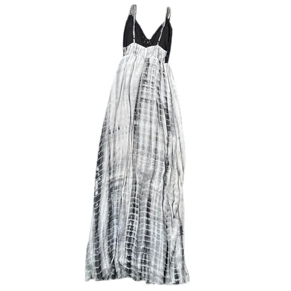 Xhiliration Maxi Dress Sz XS Blue Gray Black Knit Summer - Picture 3 of 3